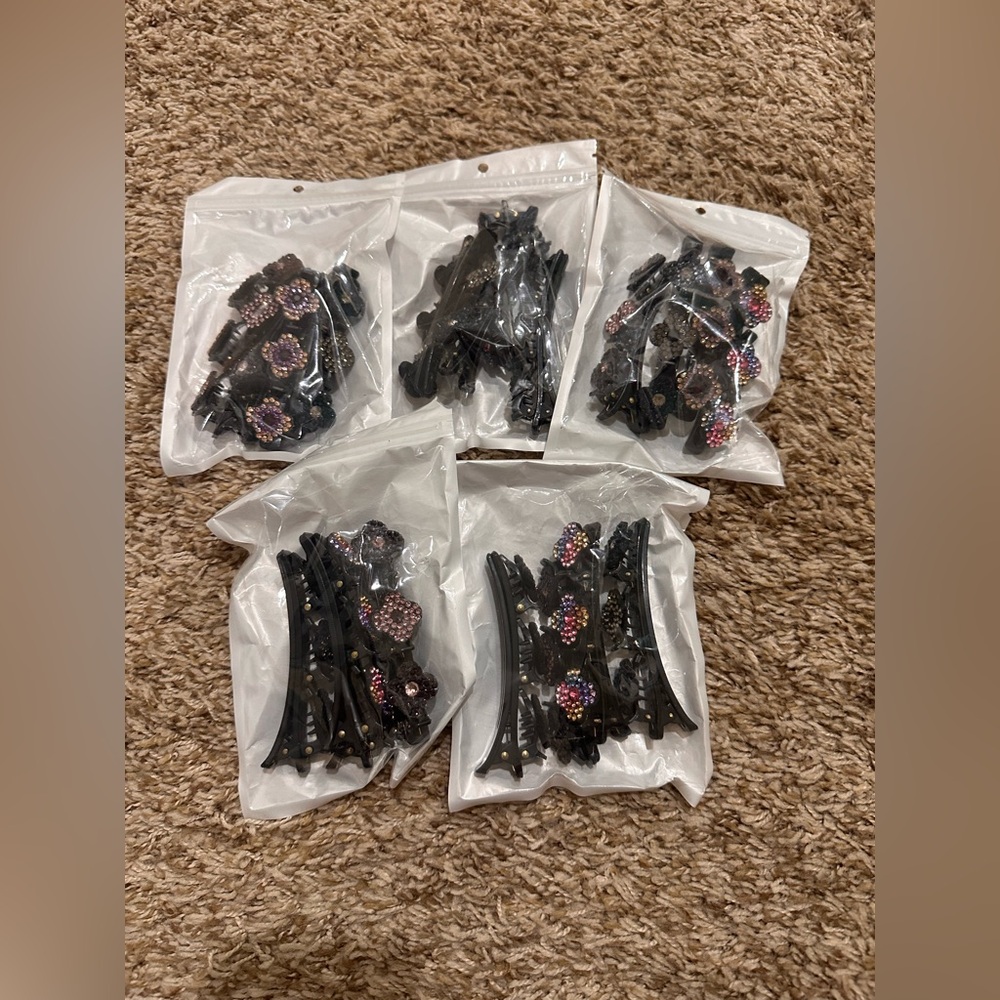 Pack of 4 hair clips x 5